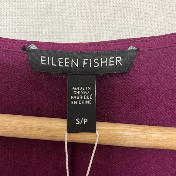 NWT Eileen Fisher Silk Georgette Crepe Dress - S/P - Picture 5 of 7